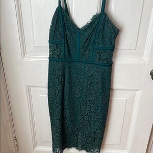 Elegant Green Lace Dress